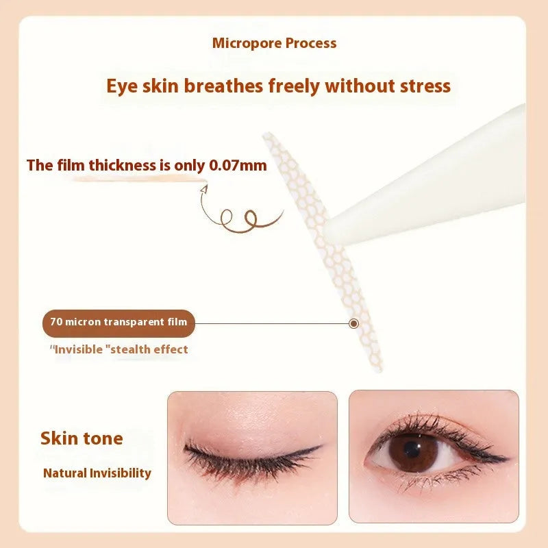 Pack of invisible lace double eyelid stickers showing 120 count and Crescent M, Crescent S, Olive M style options.