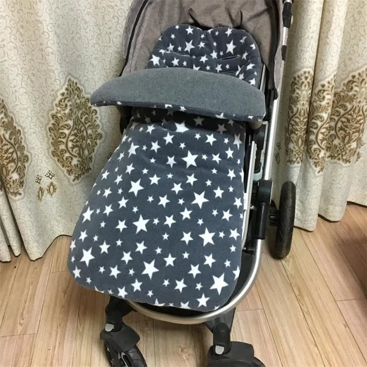 Baby stroller sleeping bag with thick cotton wool filling in envelope design, available in 15 colours including black and beige