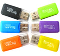 Black Mini USB TF Card Reader with SD transfer adapter for computer file transfer