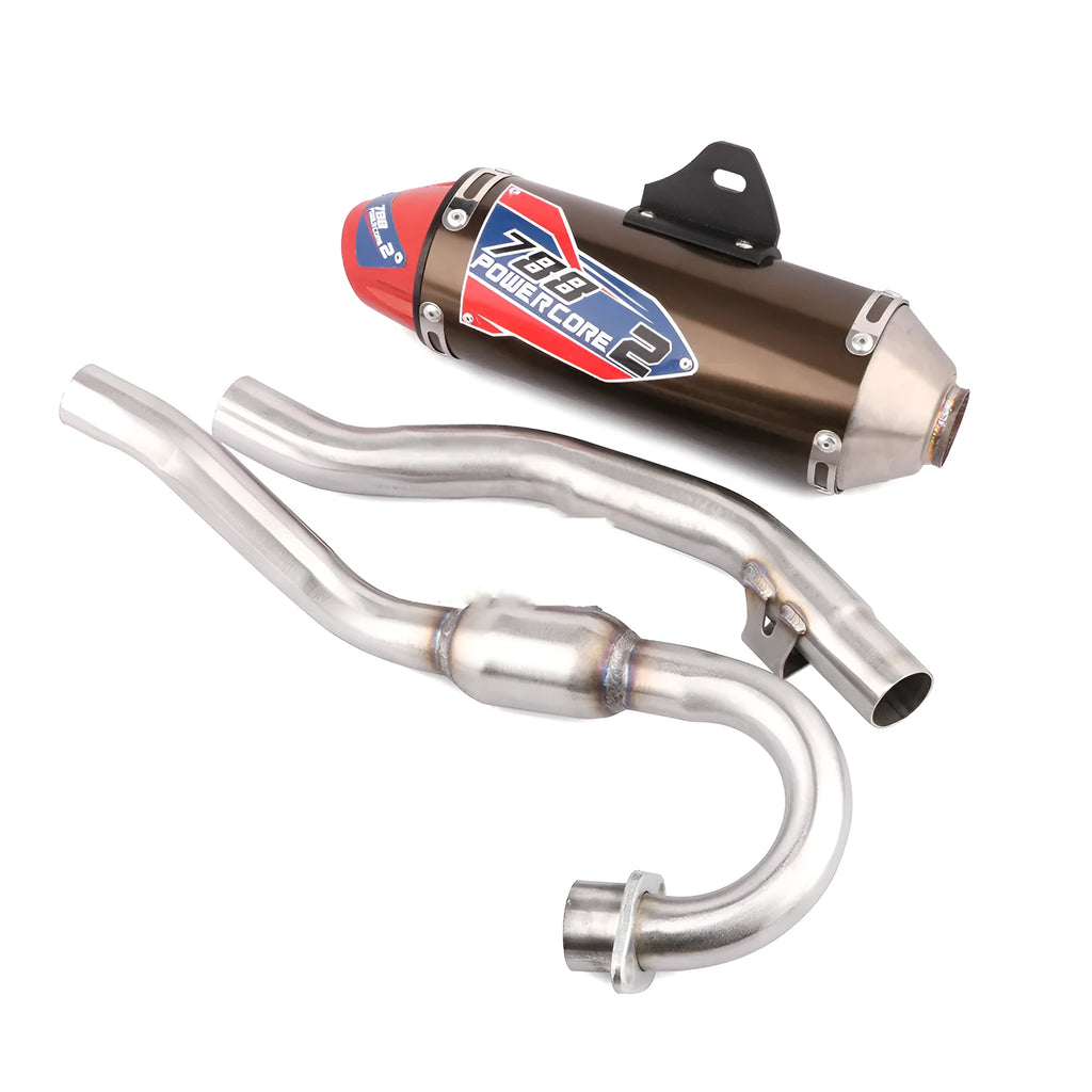 Brown aluminium universal whole section tail decal exhaust muffler for HONDA CRF230F 2003-2013