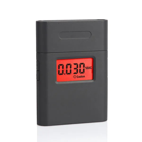 Black At-838 professional portable breath alcohol detector for roadside testing.