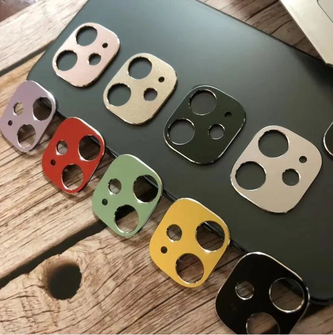 Metal camera lens protection ring for iPhone 11 and iPhone 11 Pro in multiple colour options.