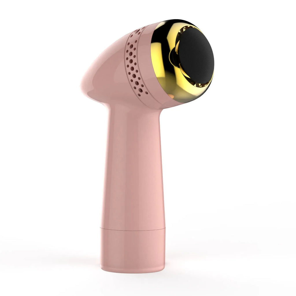Electric vacuum foot grinder with refined quartz grinding head in gold, pink, or silver colour options