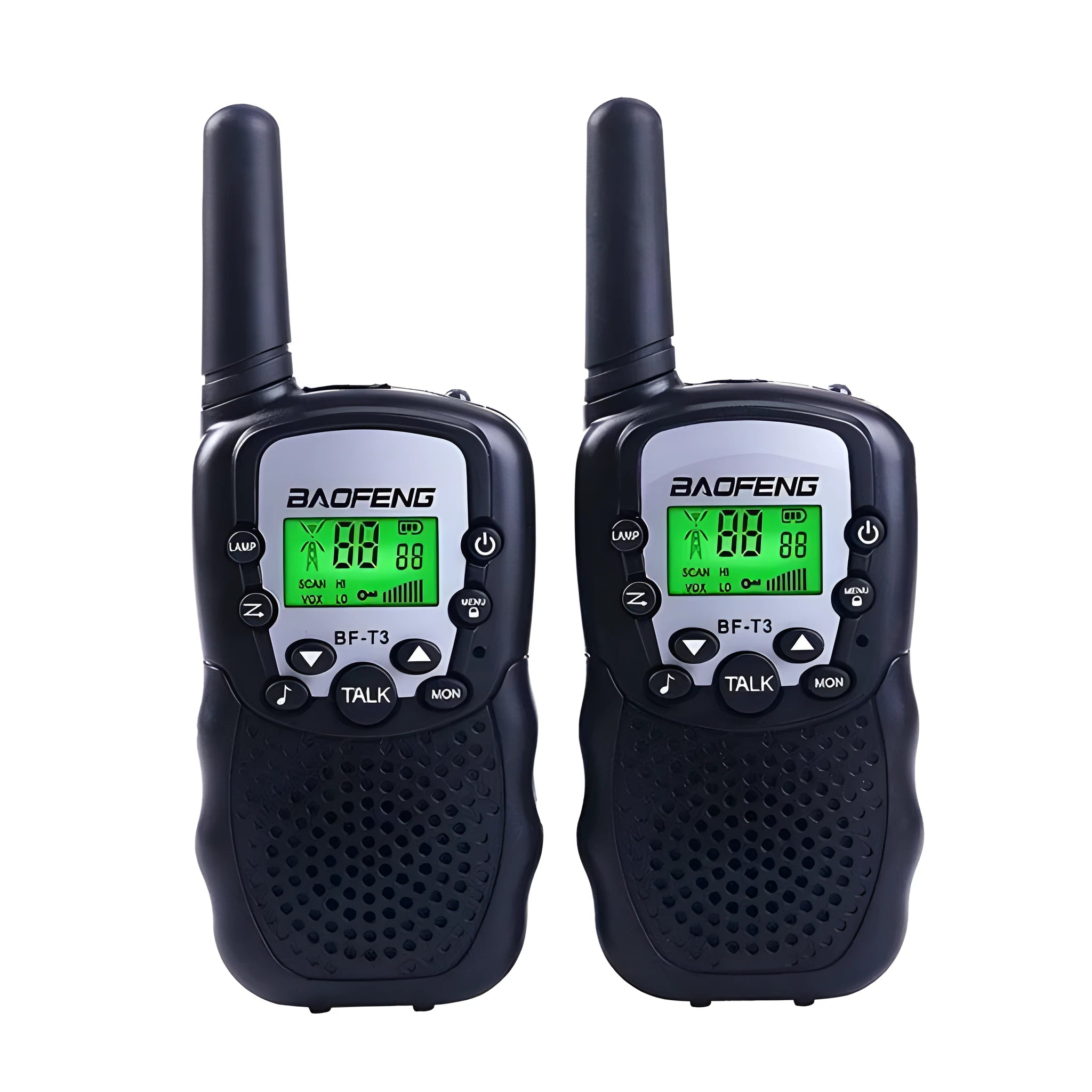 Child walkie talkie set with two handheld radios in choice of colours
