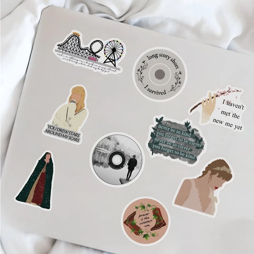 Waterproof cartoon graffiti stickers measuring 4-6cm for luggage and notebooks