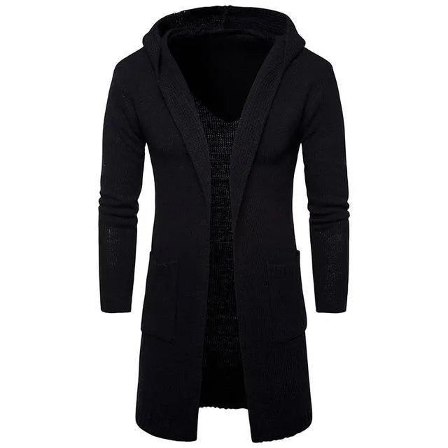 Mens wool blend cardigan sweater button front available in black and gray sizes L M XL XXL