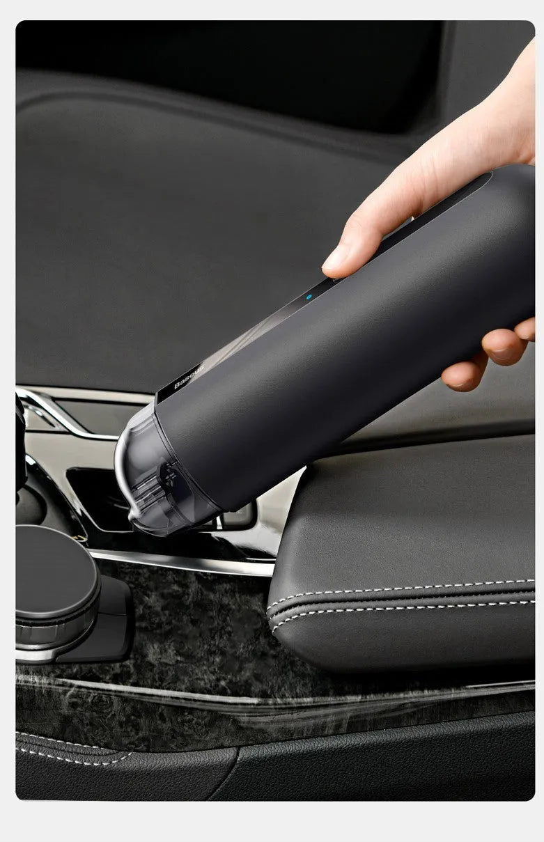 Baseus handheld wireless car vacuum cleaner in black, white, or green with 5000Pa suction