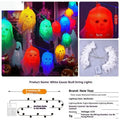 Halloween coloured LED light strings with battery box for indoor wall decoration