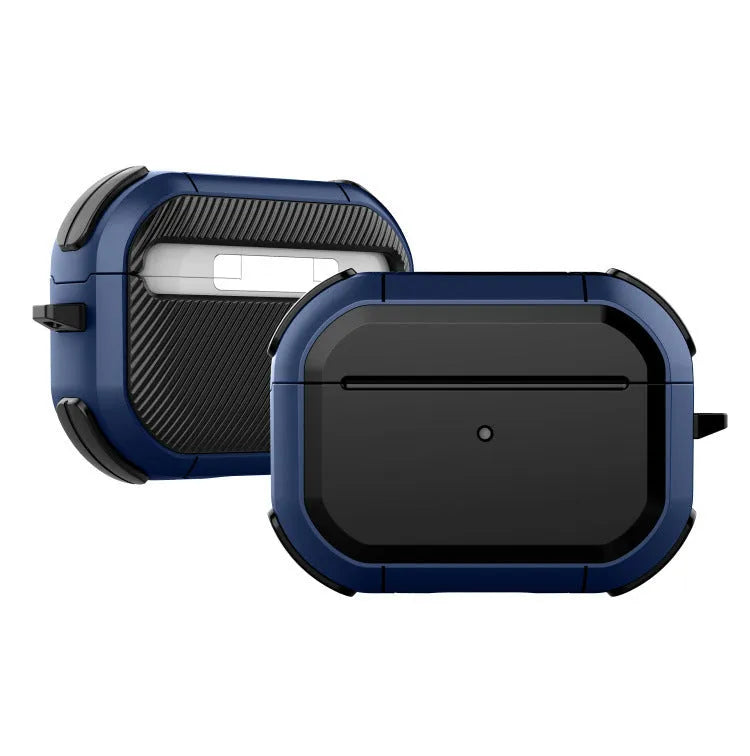 TPU and PC protective case cover for Apple AirPods charging case in various colours.