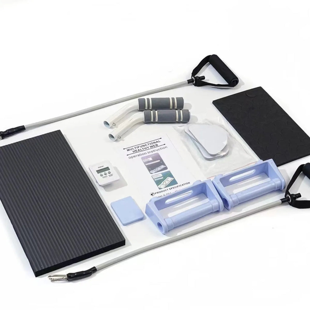 Foldable belly panel fitness board in purple, black or pink colours for home core training