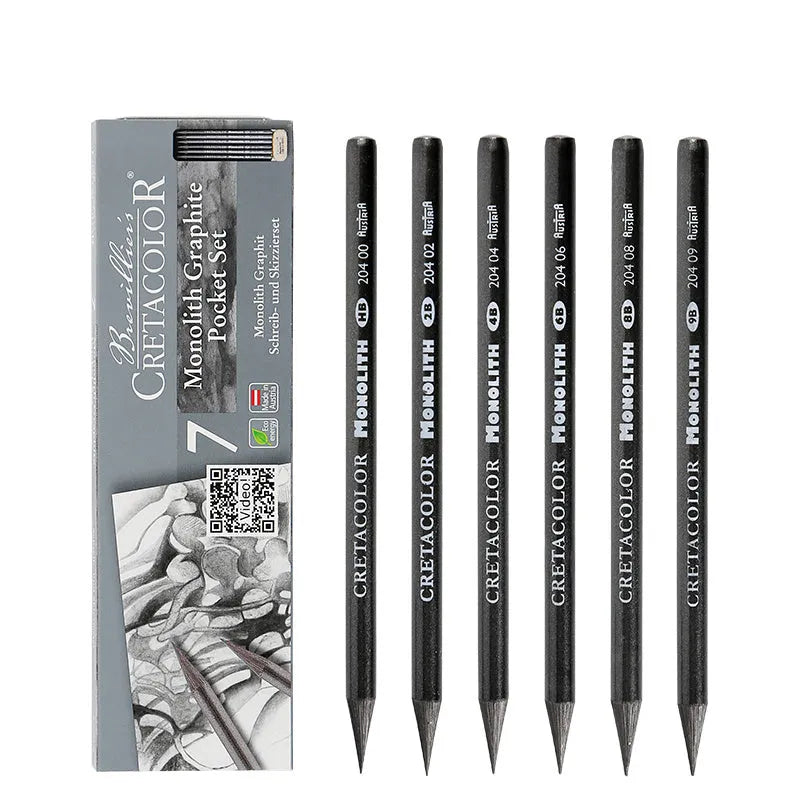 Single wood-free graphite pencil 146mm full lead solid graphite for drawing