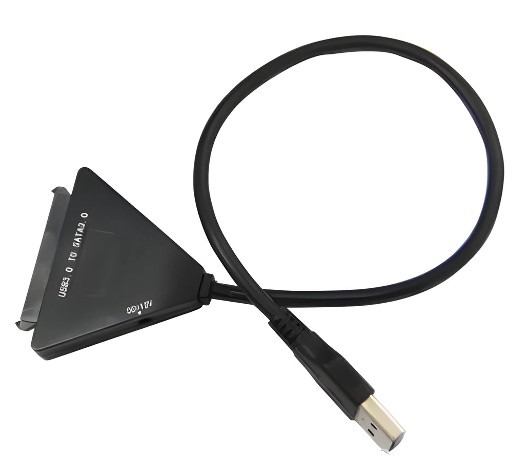 Black USB 3.0 to SATA 7+15 pin adapter cable for connecting hard drives externally to computer USB ports