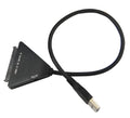 Black USB 3.0 to SATA 7+15 pin adapter cable for connecting hard drives externally to computer USB ports