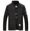 Men's reversible flight jacket in striped pattern with thin section construction for autumn and winter wear