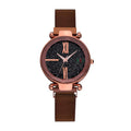 Ladies' magnet watch with stainless steel strap, 32mm round dial, available in six colours