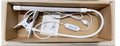 Black and white LED desk lamp with 26cm length and USB power cable