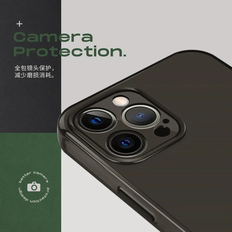 Black soft TPU phone case for Apple iPhone models showing front and back views