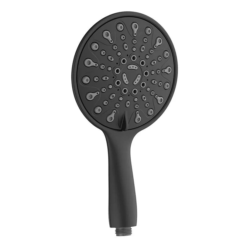 Chrome handheld shower head with six spray function selector