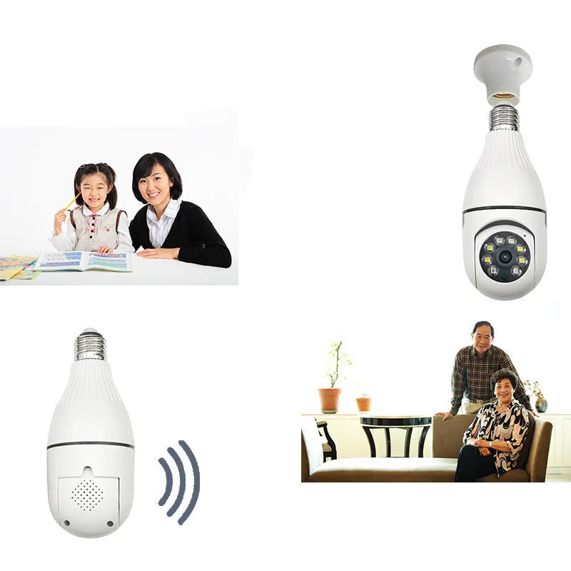 Wireless indoor security camera with full-colour night vision and two-way intercom function