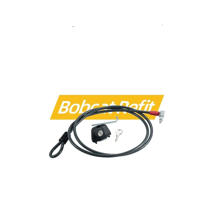 Plastic sheathed steel cable lock for roof platform security in 600mm or 1200mm lengths