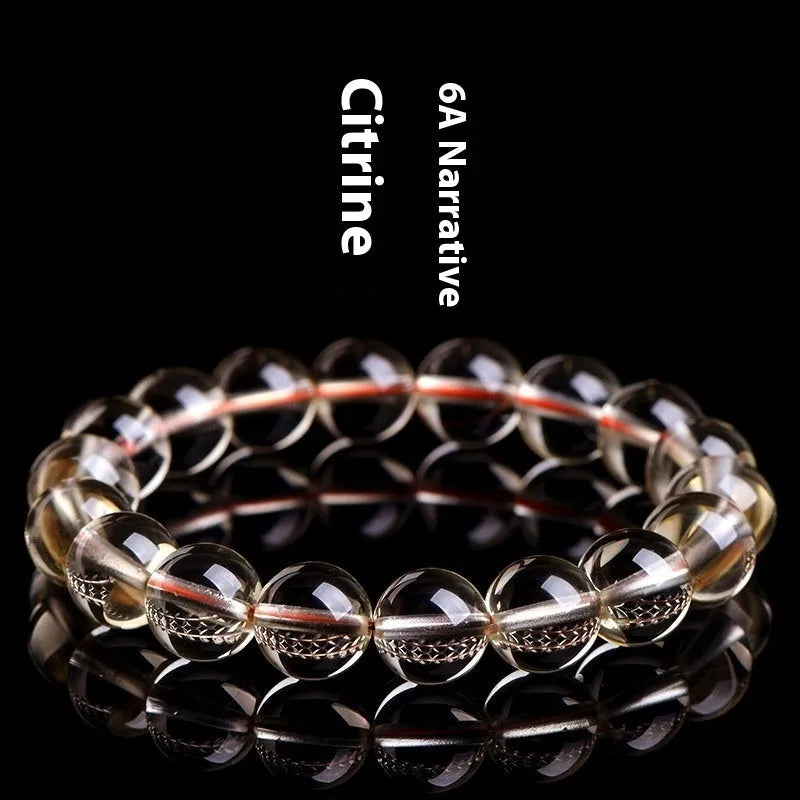 Natural citrine scattered beads bracelet with polished 7A and 6A grade stones in original jewellery design