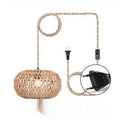 Chinese style hand-woven paper lampshade 30cm diameter dark brown for ceiling light