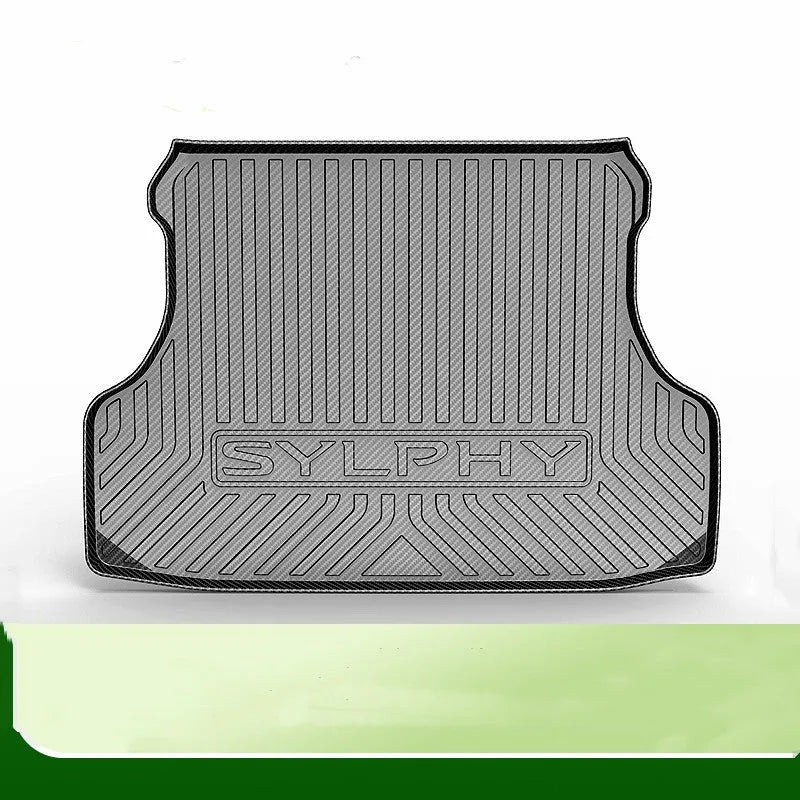 Black carbon fibre pattern TPE boot liner designed for Special car models