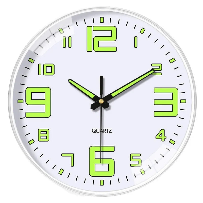 20cm luminous wall clock with modern design in choice of colours for home or office