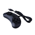 Black Sega USB computer game controller with 1.8 metre wired connection for PC gaming