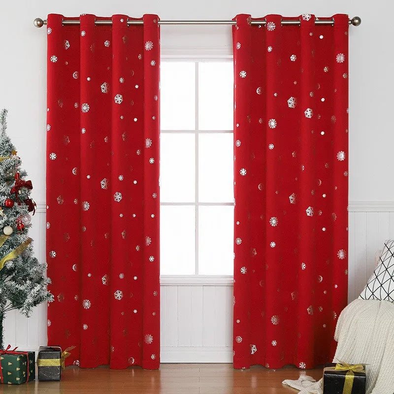 Hole-free snowflake pattern shade cloth curtain in polyester fabric showing high shading properties