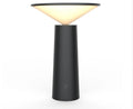 Black and white USB LED table lamp with touch sensor and flip head showing 36 LED light source