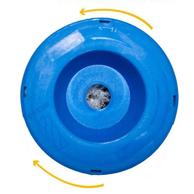 Blue bowl-shaped electric hammer dust cover for drilling, showing non-slip sponge and dimensions 88x50x44mm.