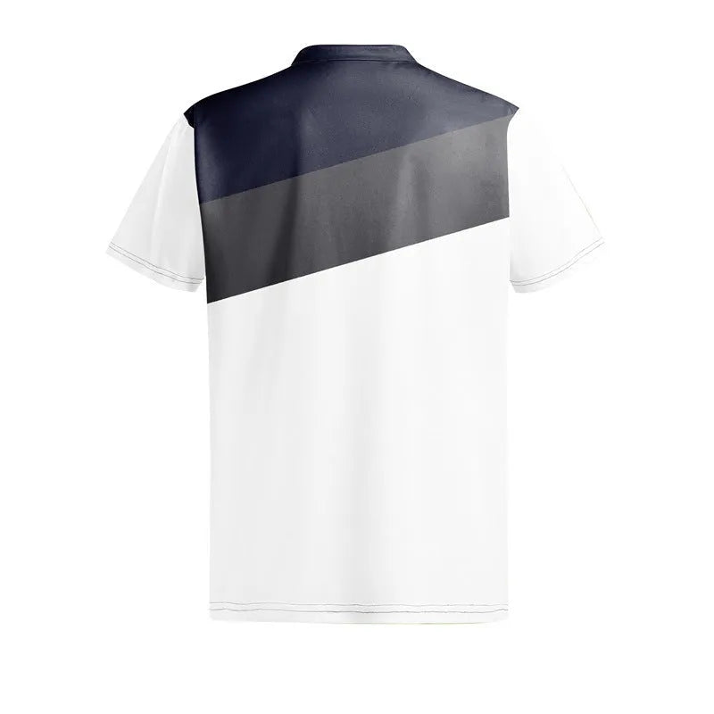 Men's loose fit short sleeve top with 3D digital printing design in colour LM-PL047