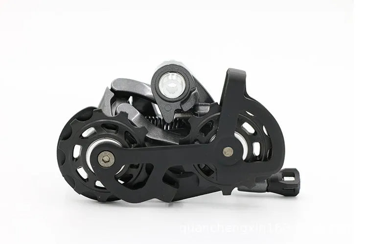 Road bike transmission kit with aluminium manual shifters, front derailleur and short-leg rear derailleur