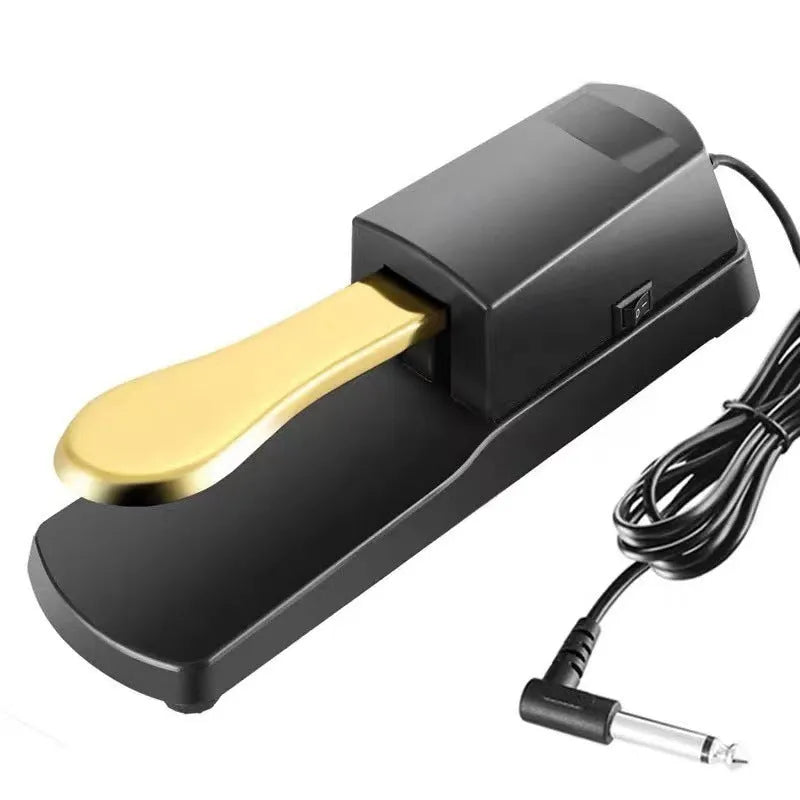 Universal single leg sustain pedal for electronic keyboards with ABS plastic housing