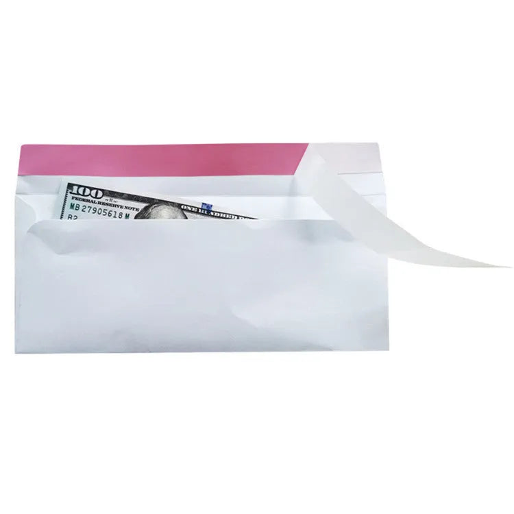 Blue anti-opening confidential envelope measuring 105x240mm with self-adhesive closure