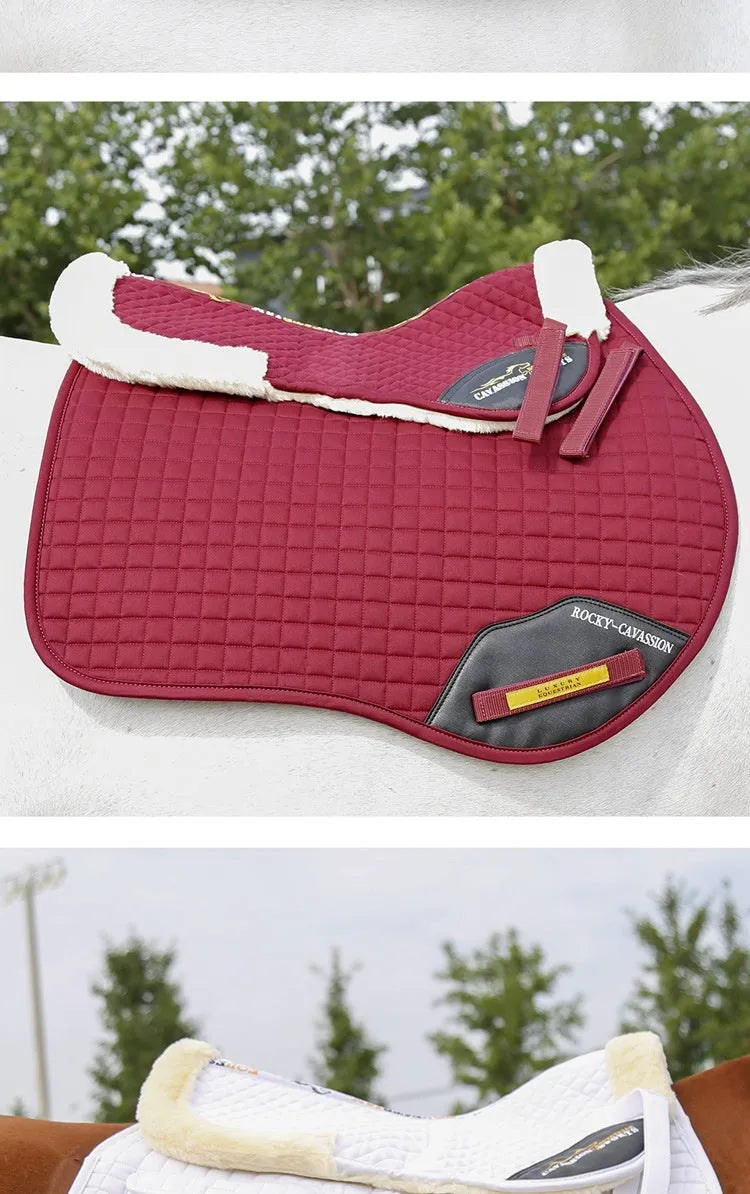 Riding saddle pad for equestrian and cycling with shock absorption waist protection