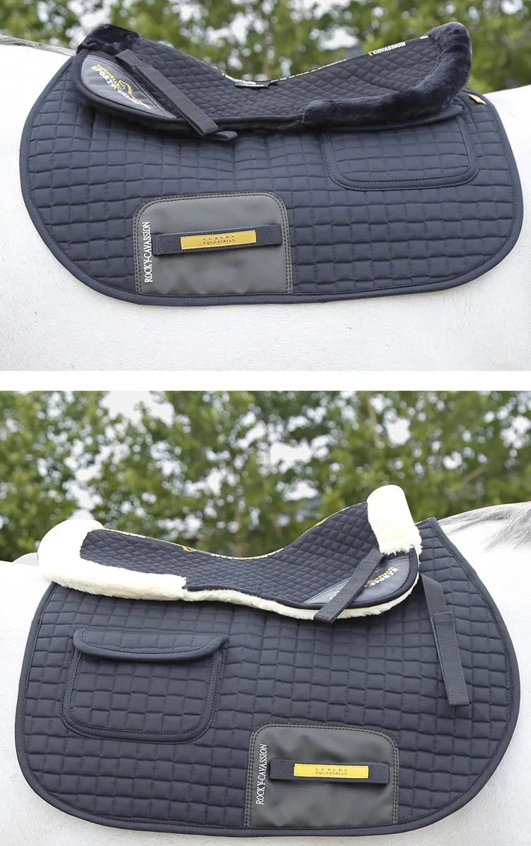 Riding saddle pad for equestrian and cycling with shock absorption waist protection