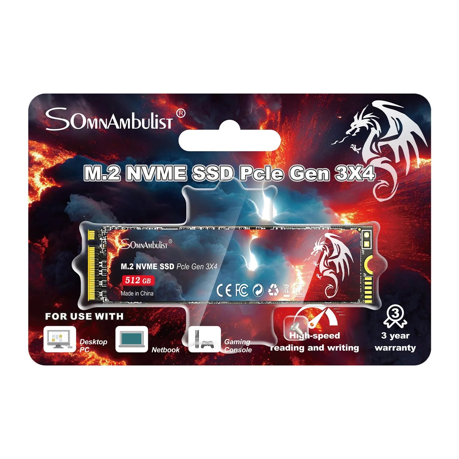 M.2 NVMe solid state drive for desktop computers in 2280 form factor.