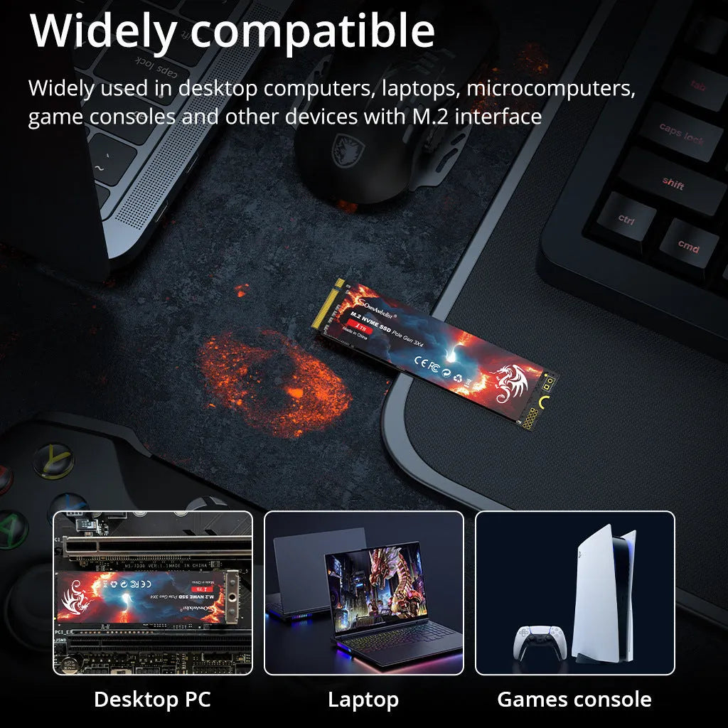 M.2 NVMe solid state drive for desktop computers in 2280 form factor.
