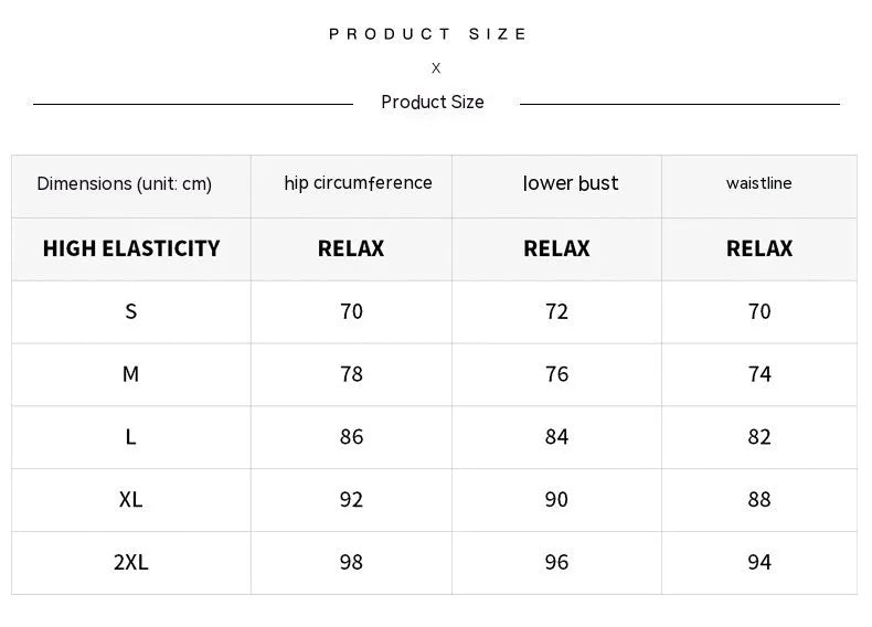 Solid black women's sleeveless swimsuit bikini set on size chart