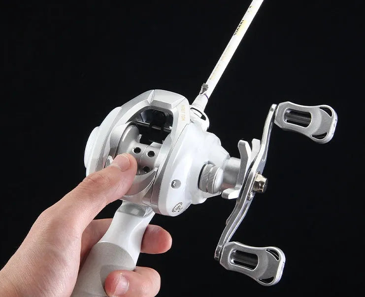 ET Drop Wheel miniature bait casting fishing reel for small white micro lures with left or right hand retrieve
