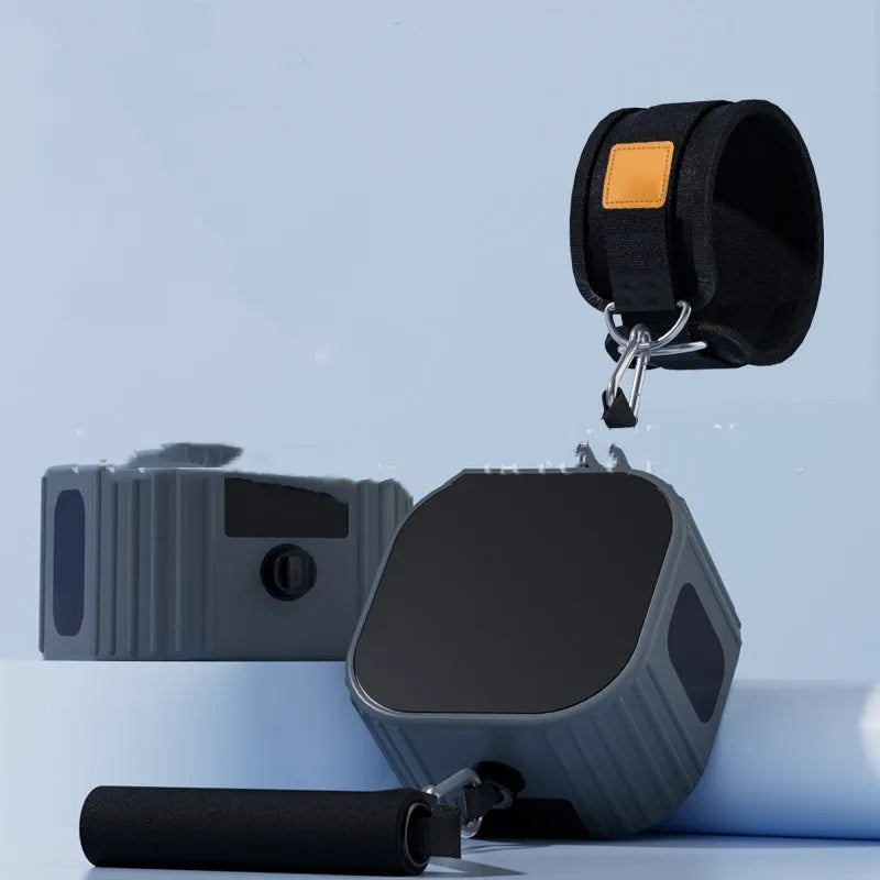 Adjustable resistance fitness equipment combining chest expander and rowing machine functions