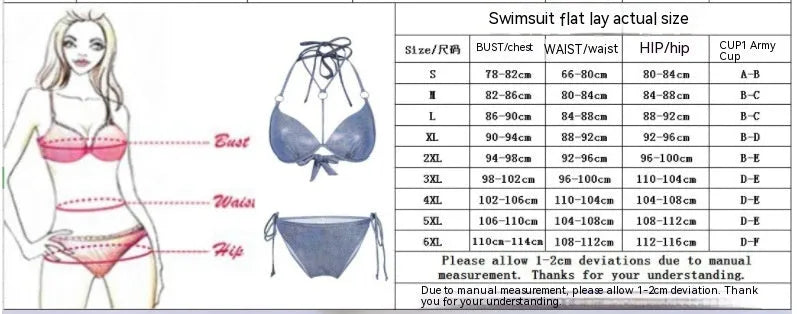 Blue women's printed split bikini swimsuit set with shorts and sleeveless top