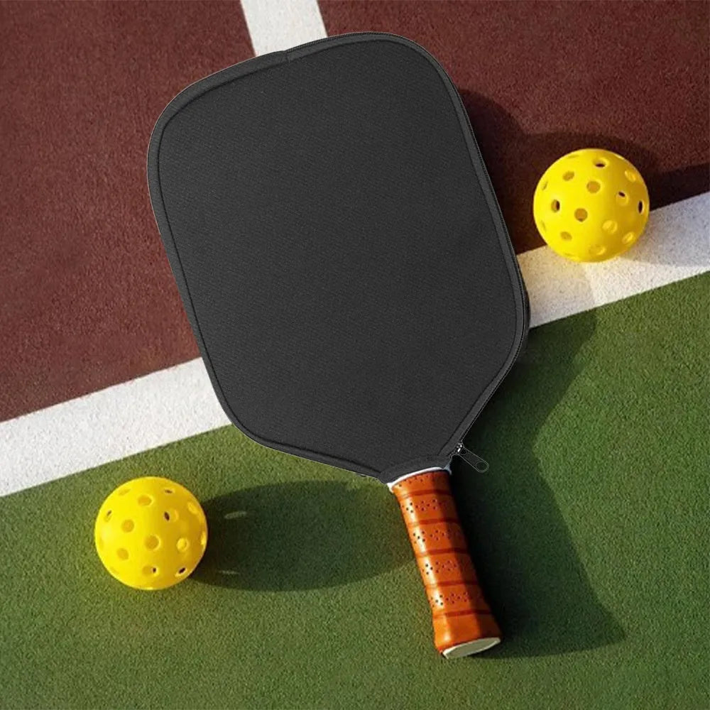Black neoprene protective sleeve for table tennis racket covering and storage