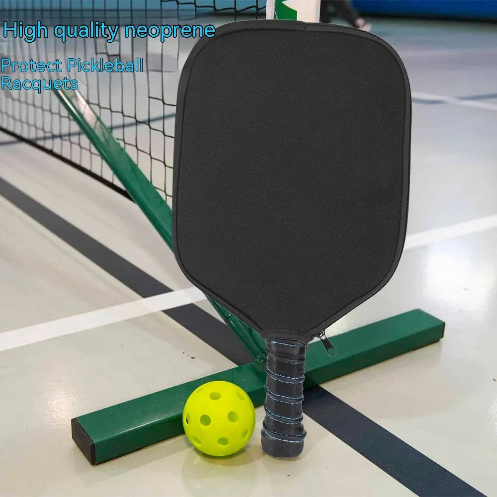 Black neoprene protective sleeve for table tennis racket covering and storage