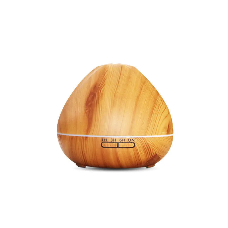 500ml air humidifier aromatherapy machine in light wood finish