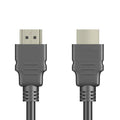Black HDMI data cable for set-top box connection with length options shown