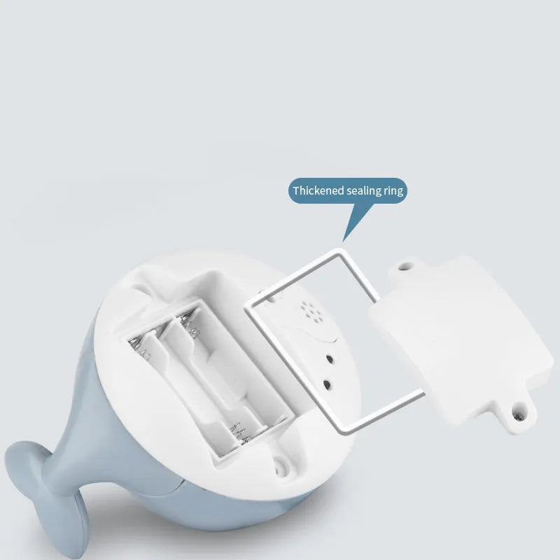Automatic water spray whale bath toy with lights floating in baby bath