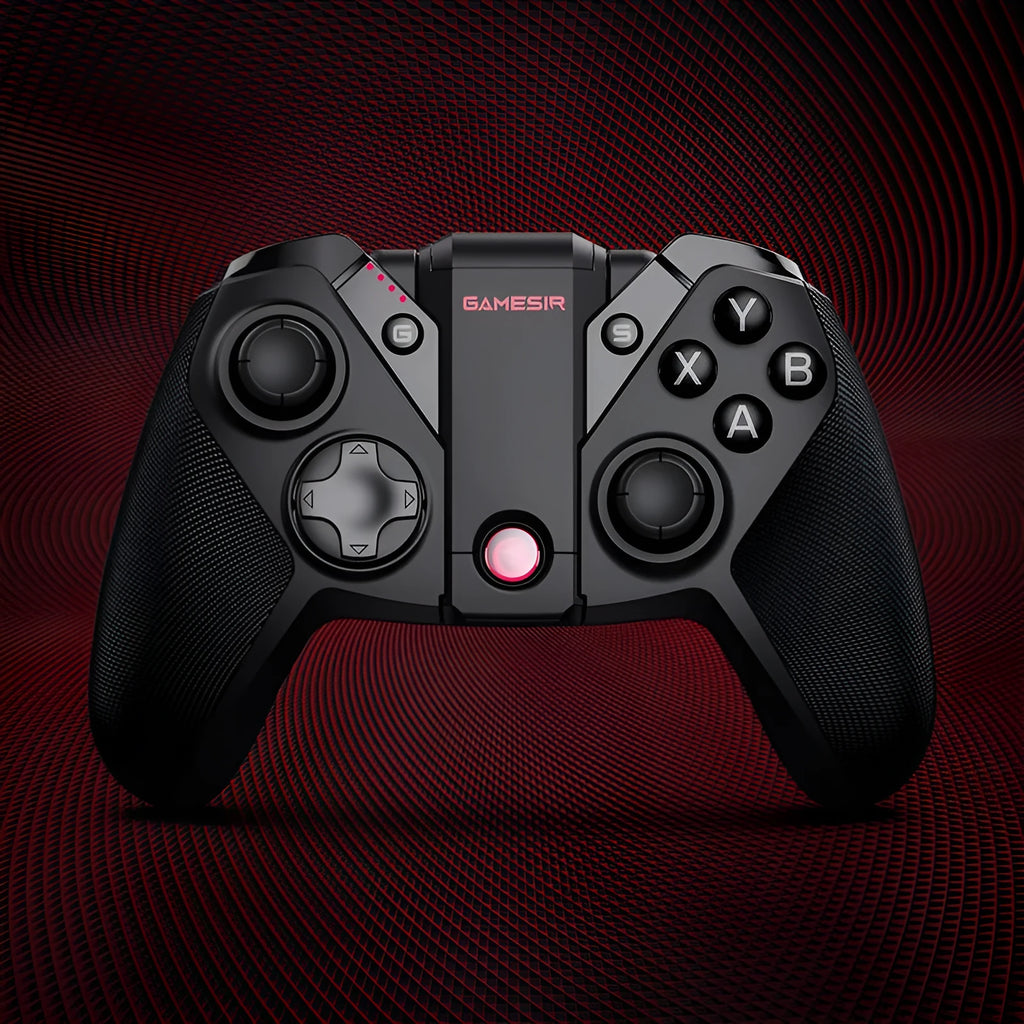 Black Gaishi USB-C wired game controller with vibration feedback for console gaming accessories